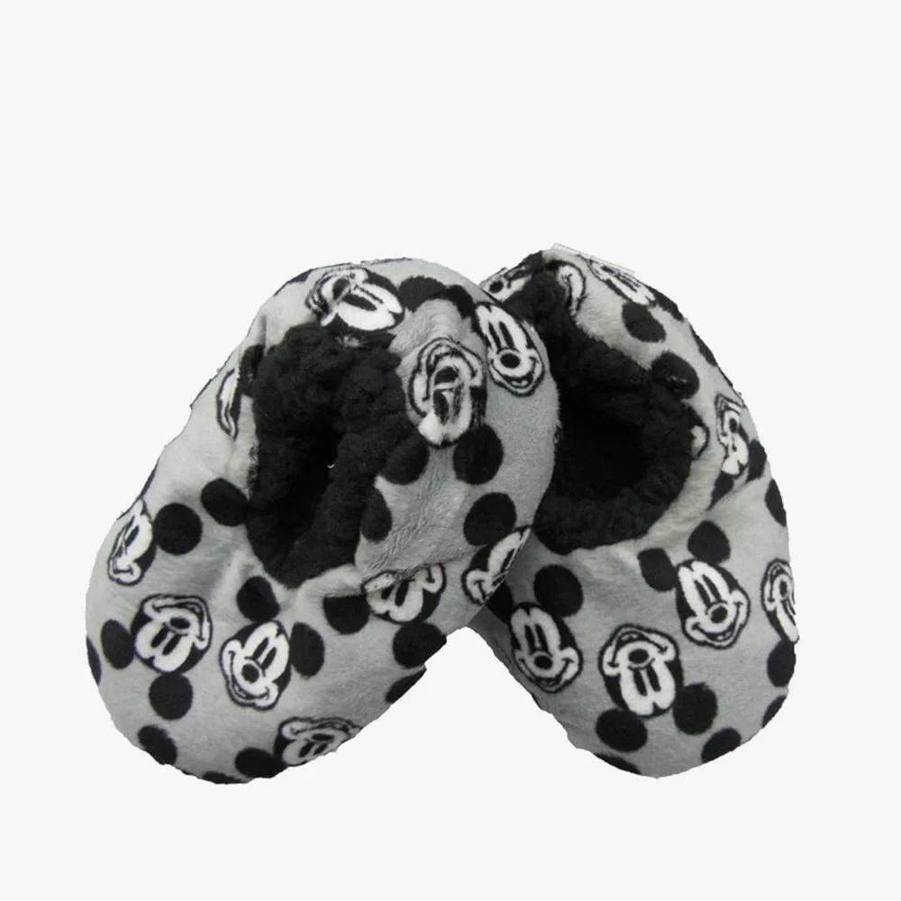 Disney 90 Yr. ( 2T-3T) Toddler Fuzzy Mickey Mouse Slippers